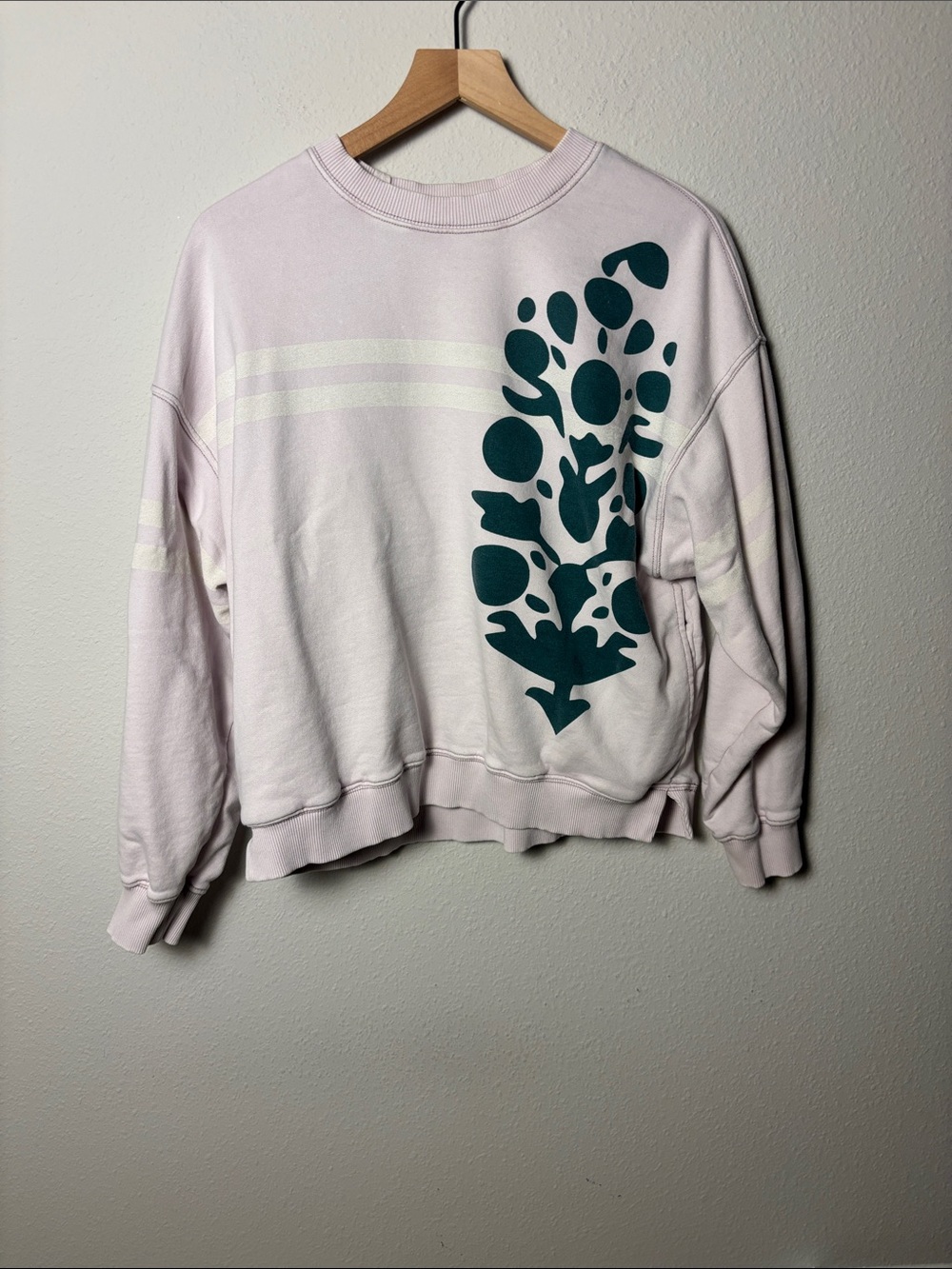 Free People Movement All Star Pullover Logo Rose Quartz Combo